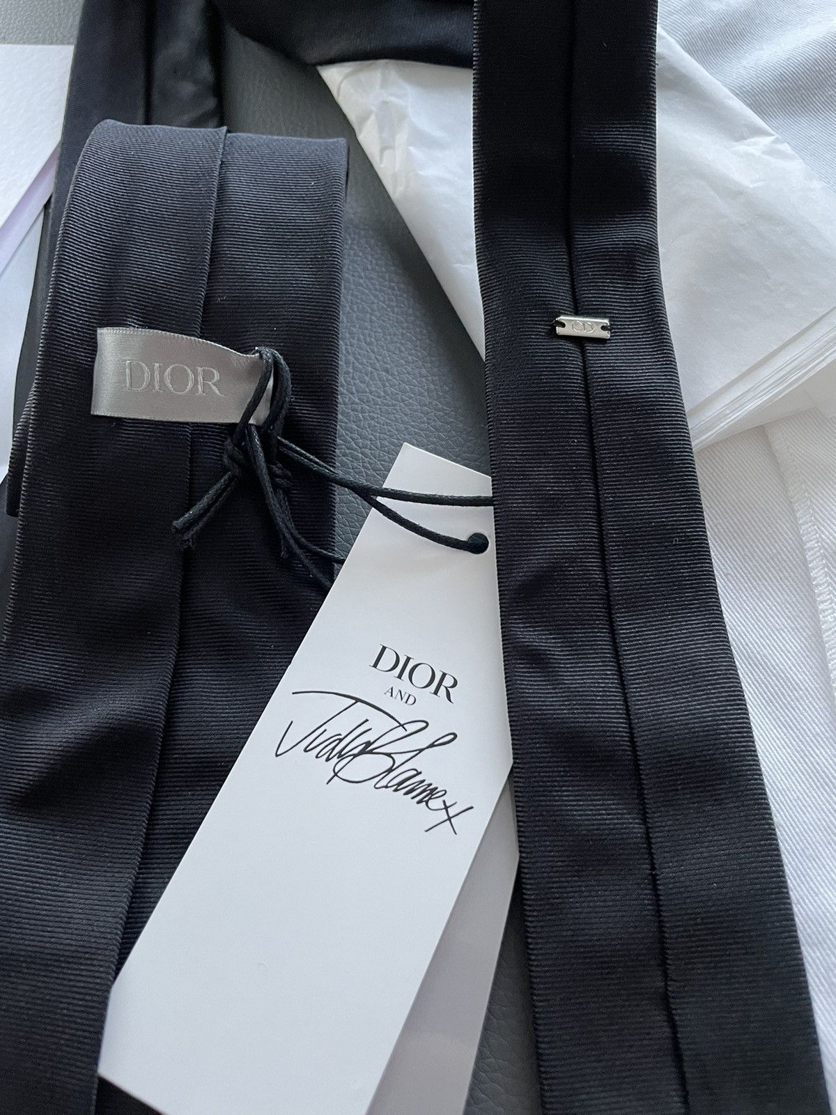 Dior Sold Runway LimitedEdition Dior x Judy Blame Silk Logo Tie Size ONE SIZE - 14 Thumbnail