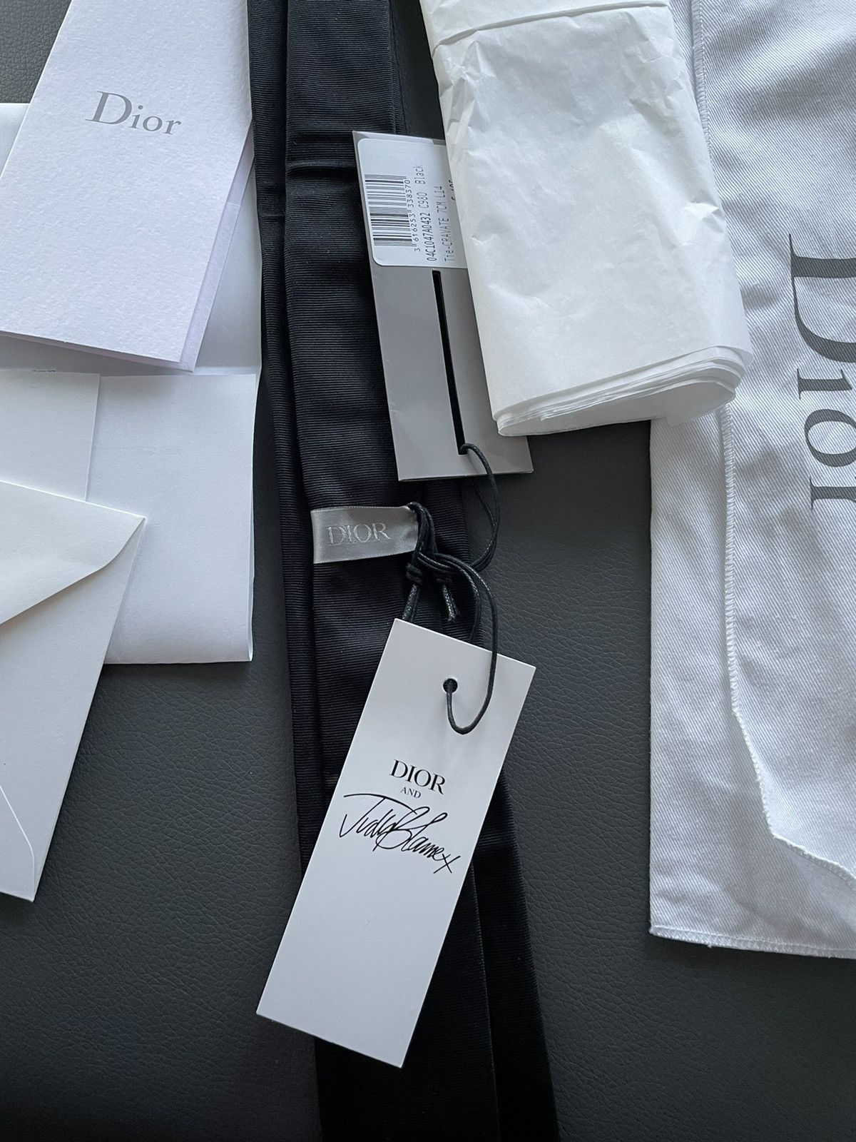 Dior Sold Runway LimitedEdition Dior x Judy Blame Silk Logo Tie Size ONE SIZE - 9 Thumbnail