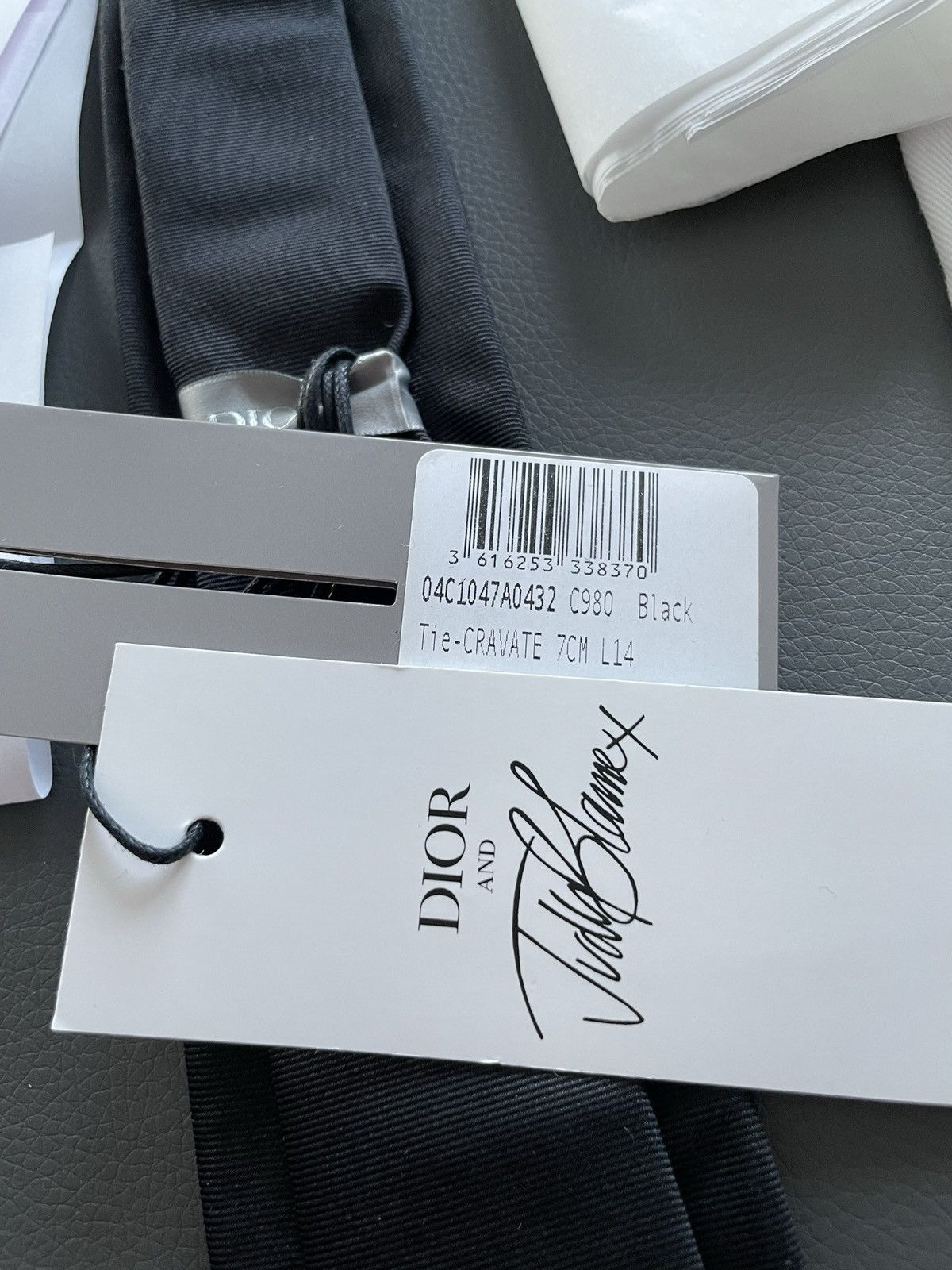 Dior Sold Runway LimitedEdition Dior x Judy Blame Silk Logo Tie Size ONE SIZE - 8 Thumbnail