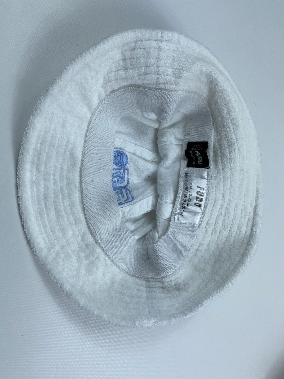 Fubu 🔥LASTDROP🔥 Fubu Bathrobe Material White Bucket Hat Cap Size ONE SIZE - 4 Thumbnail
