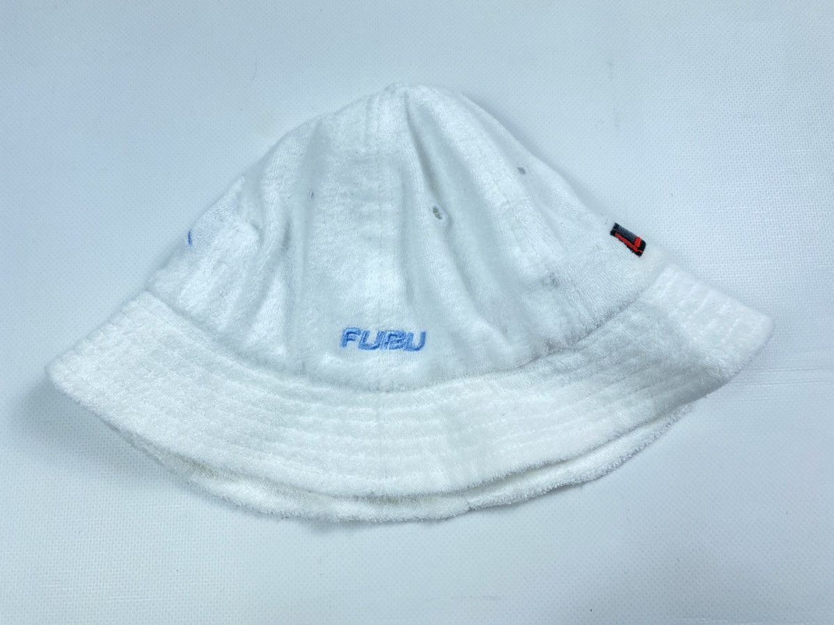 Fubu 🔥LASTDROP🔥 Fubu Bathrobe Material White Bucket Hat Cap Size ONE SIZE - 12 Thumbnail