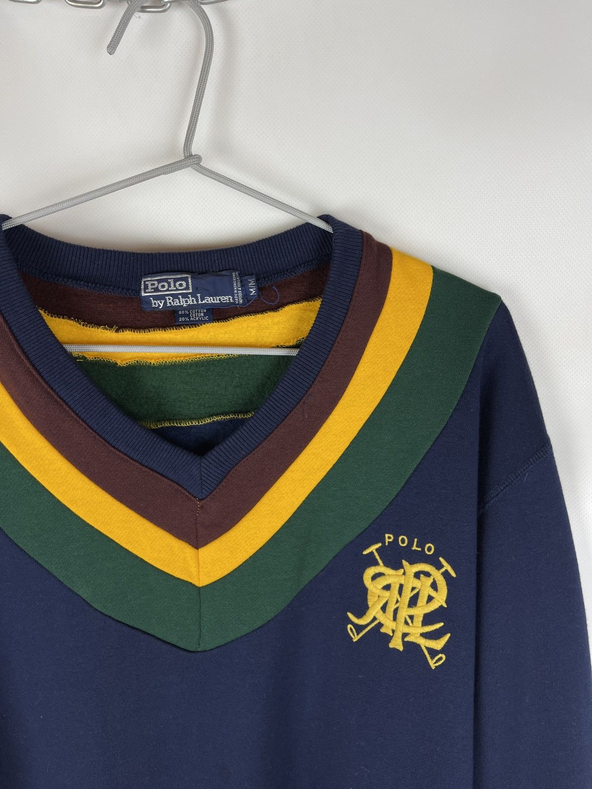 Polo Ralph Lauren Polo Ralph Lauren vintage 90s v-neck sweater Hong Kong made Size US M / EU 48-50 / 2 - 4 Thumbnail