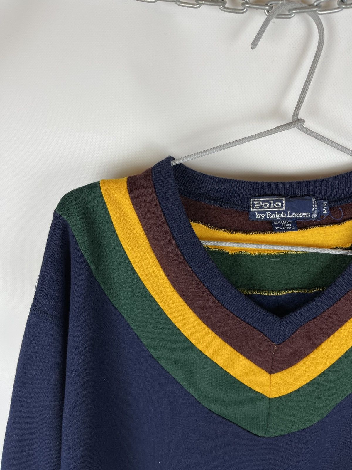 Polo Ralph Lauren Polo Ralph Lauren vintage 90s v-neck sweater Hong Kong made Size US M / EU 48-50 / 2 - 6 Thumbnail