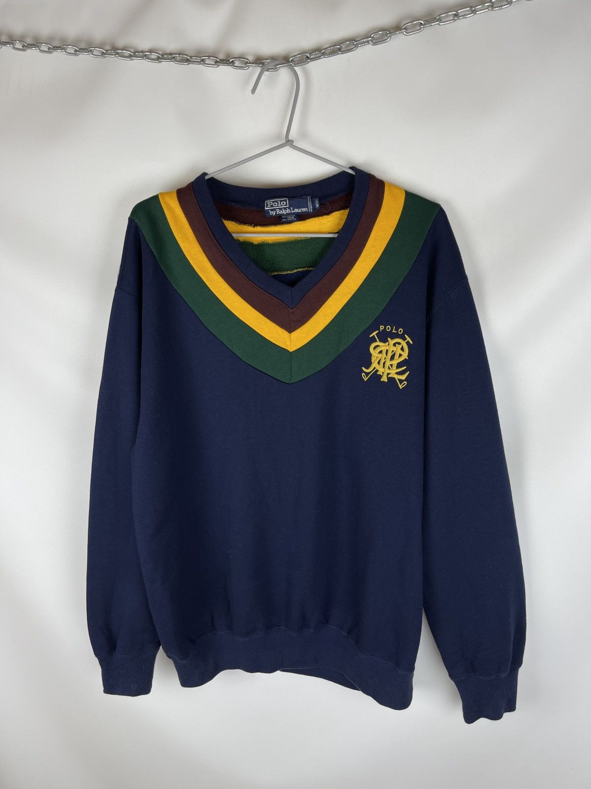 Polo Ralph Lauren Polo Ralph Lauren vintage 90s v-neck sweater Hong Kong made Size US M / EU 48-50 / 2 - 3 Thumbnail
