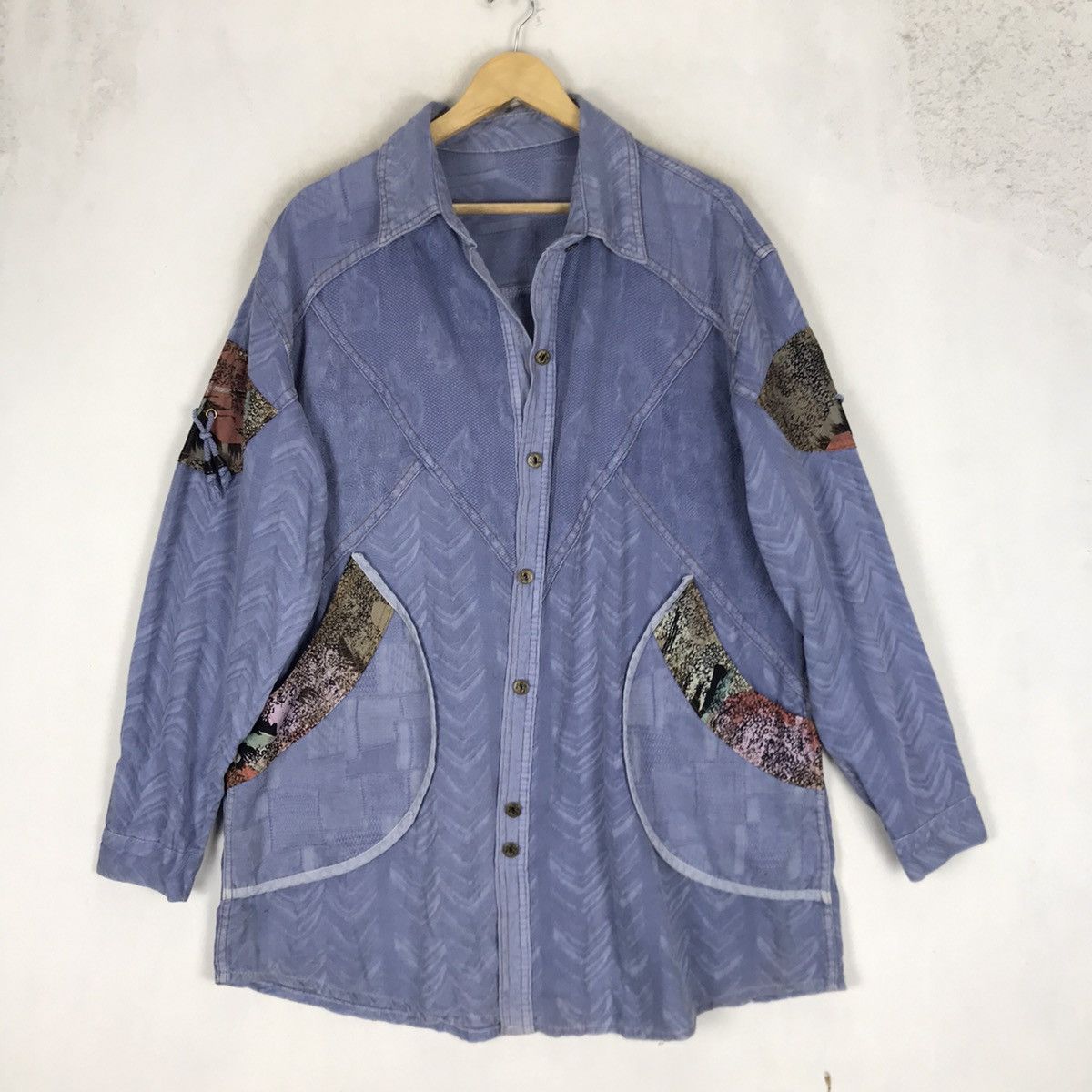 Japanese Brand Unisex Iconic Japanese Traditions Sashiko Boro Oversize Size US M / EU 48-50 / 2 - 2 Thumbnail