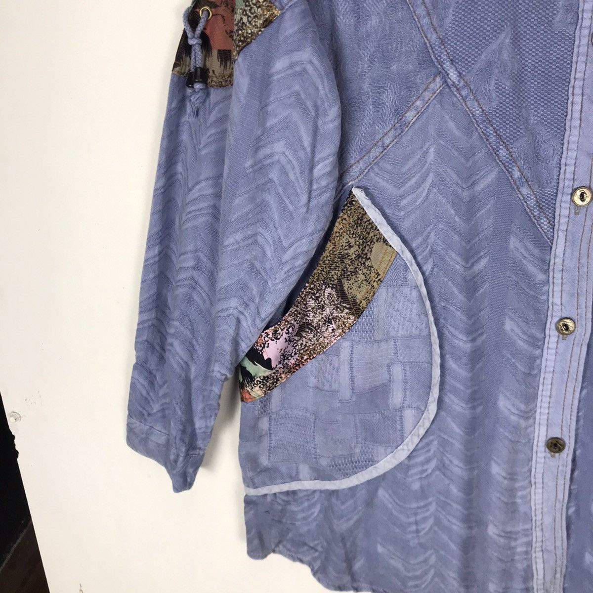 Japanese Brand Unisex Iconic Japanese Traditions Sashiko Boro Oversize Size US M / EU 48-50 / 2 - 13 Thumbnail