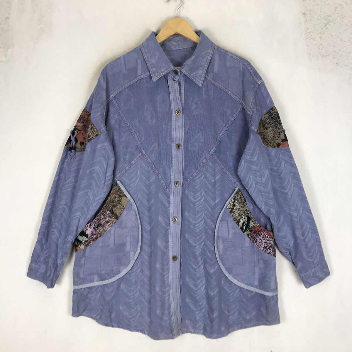 Japanese Brand Unisex Iconic Japanese Traditions Sashiko Boro Oversize Size US M / EU 48-50 / 2 - 3 Thumbnail