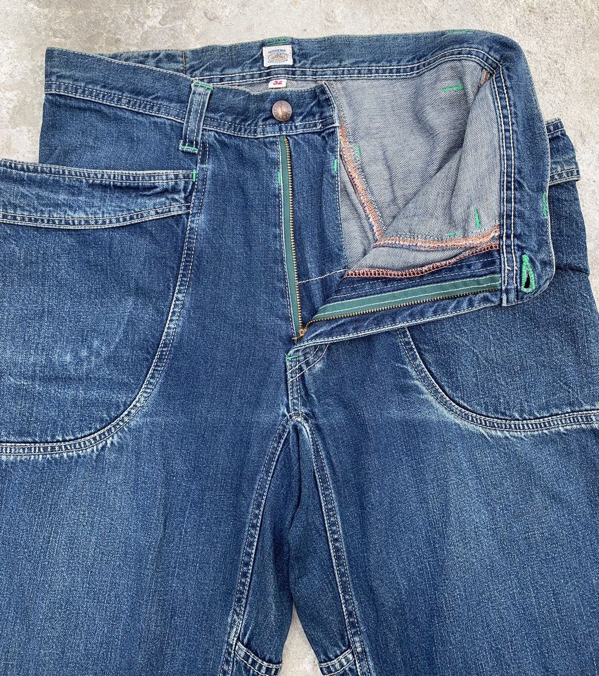 Japanese Brand GO HEMP VENDOR ANKLE CUT PANTS by JO HASHIMOTO Size US 31 - 15 Thumbnail