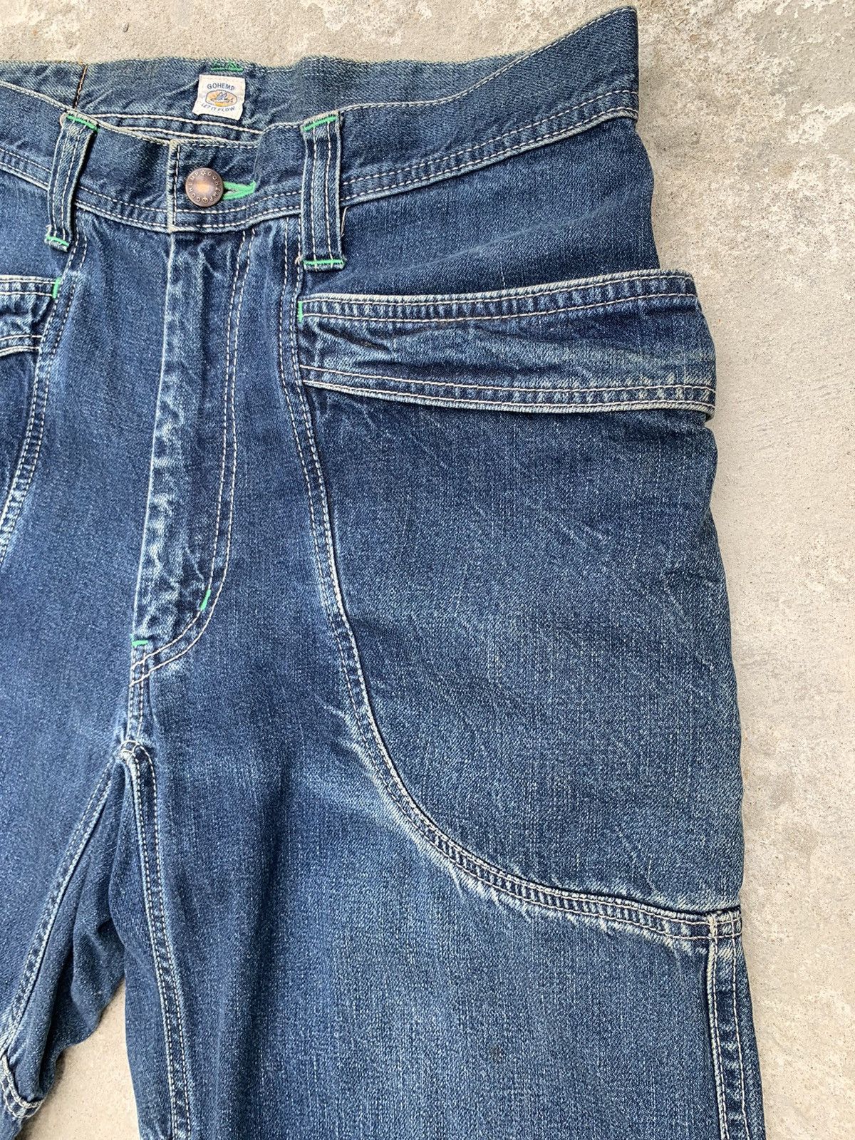 Japanese Brand GO HEMP VENDOR ANKLE CUT PANTS by JO HASHIMOTO Size US 31 - 10 Thumbnail