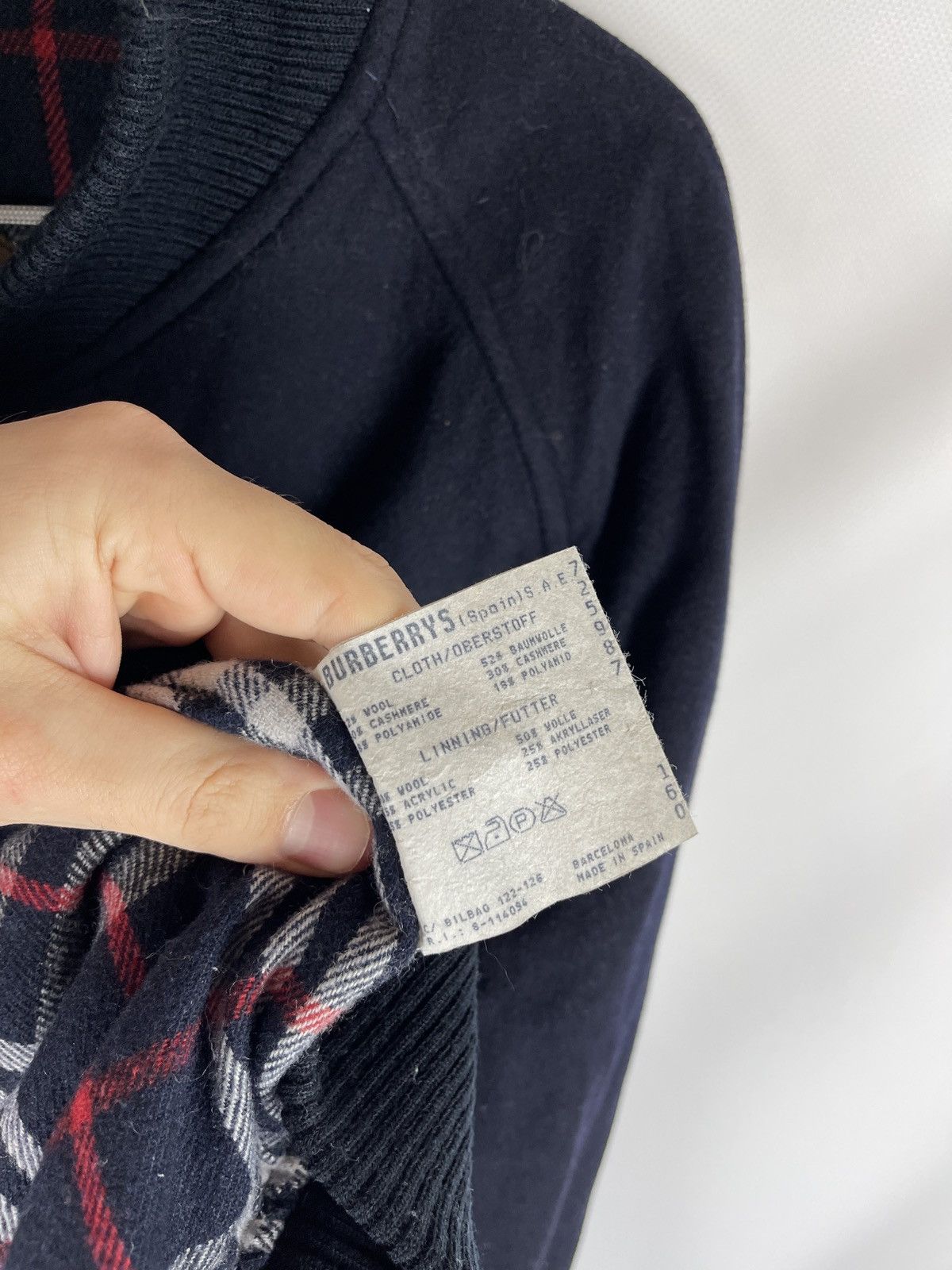 Burberry Burberrys vintage wool cashmere nova check small logo bomber Size US L / EU 52-54 / 3 - 17 Thumbnail
