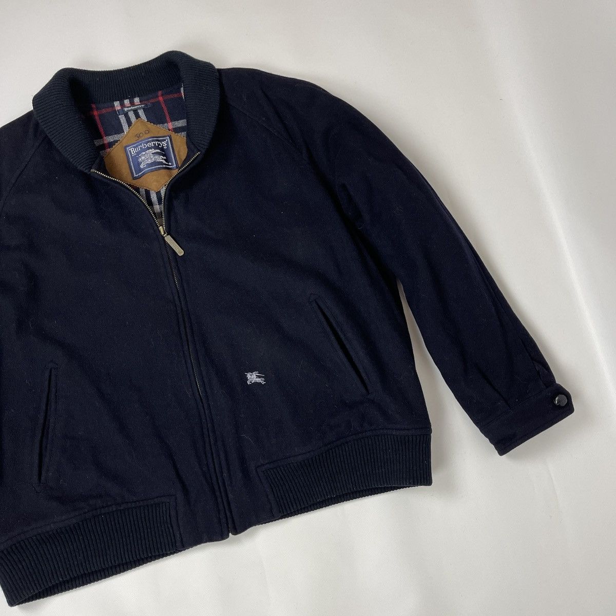 Burberry Burberrys vintage wool cashmere nova check small logo bomber Size US L / EU 52-54 / 3 - 5 Thumbnail