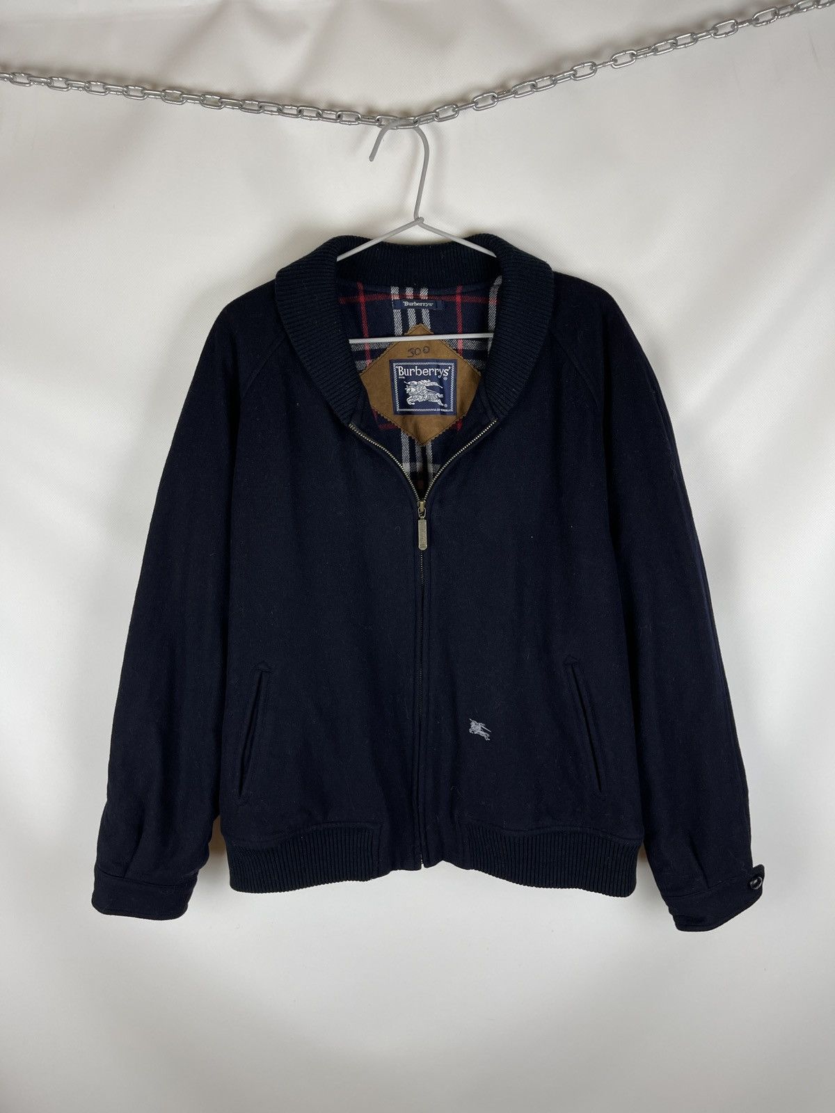 Burberry Burberrys vintage wool cashmere nova check small logo bomber Size US L / EU 52-54 / 3 - 1 Thumbnail