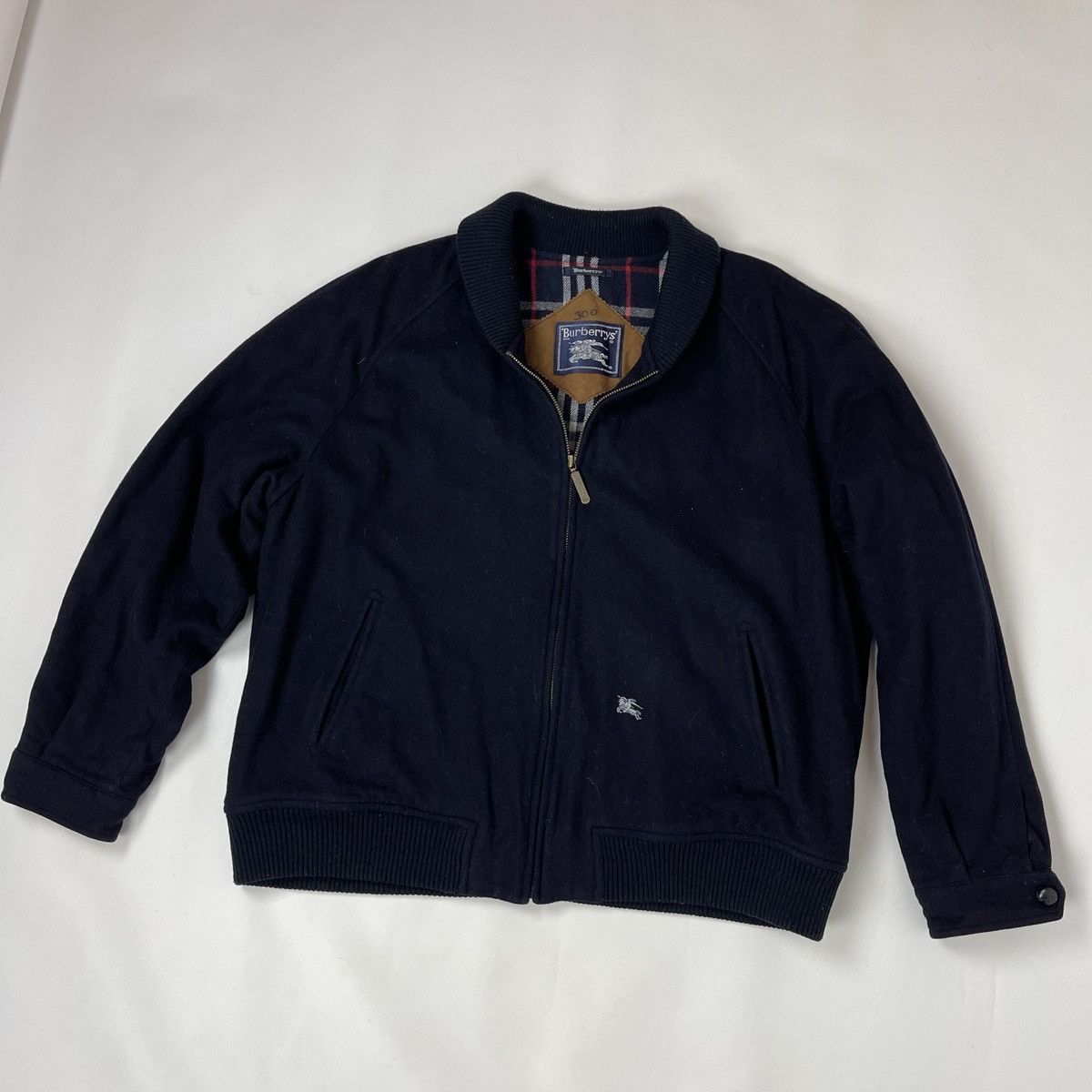 Burberry Burberrys vintage wool cashmere nova check small logo bomber Size US L / EU 52-54 / 3 - 4 Thumbnail