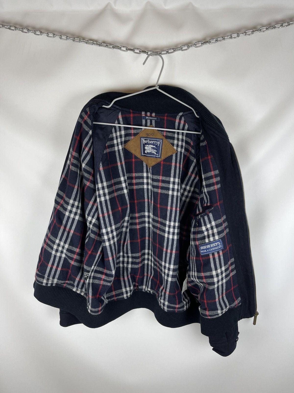 Burberry Burberrys vintage wool cashmere nova check small logo bomber Size US L / EU 52-54 / 3 - 19 Thumbnail
