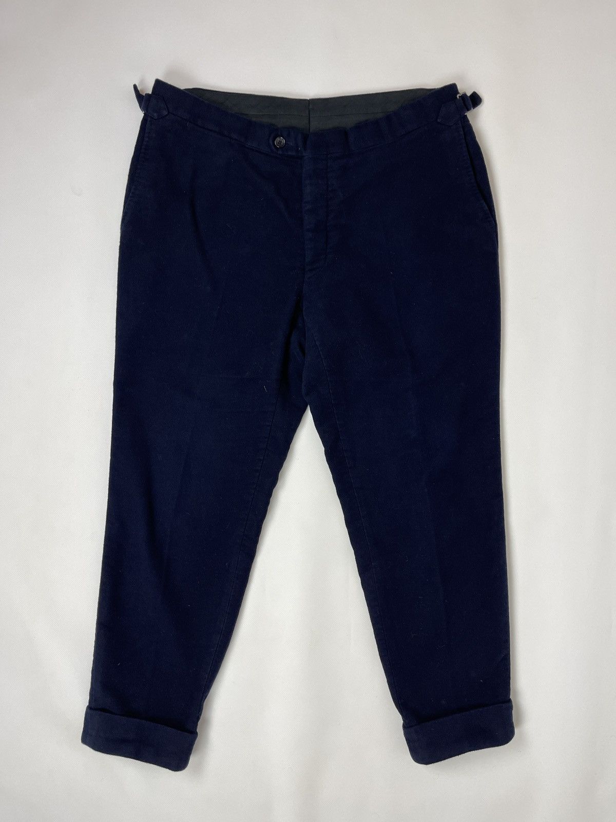 Suitsupply Suitsupply Lazio Navy cropped short pants chinos Size 42S - 1 Thumbnail