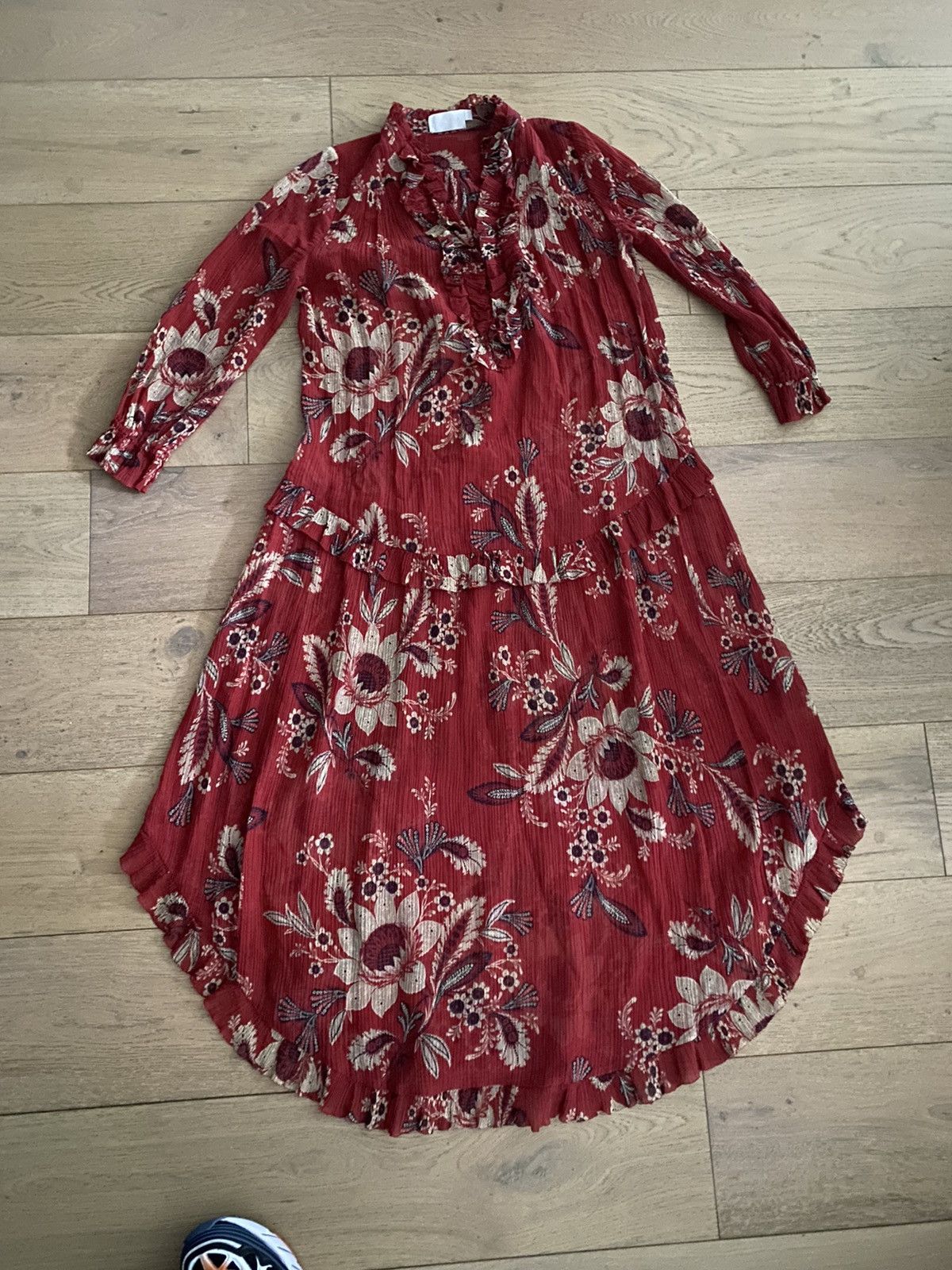 Zimmermann Juno floral print chiffon dress Damaged sz 1 $995