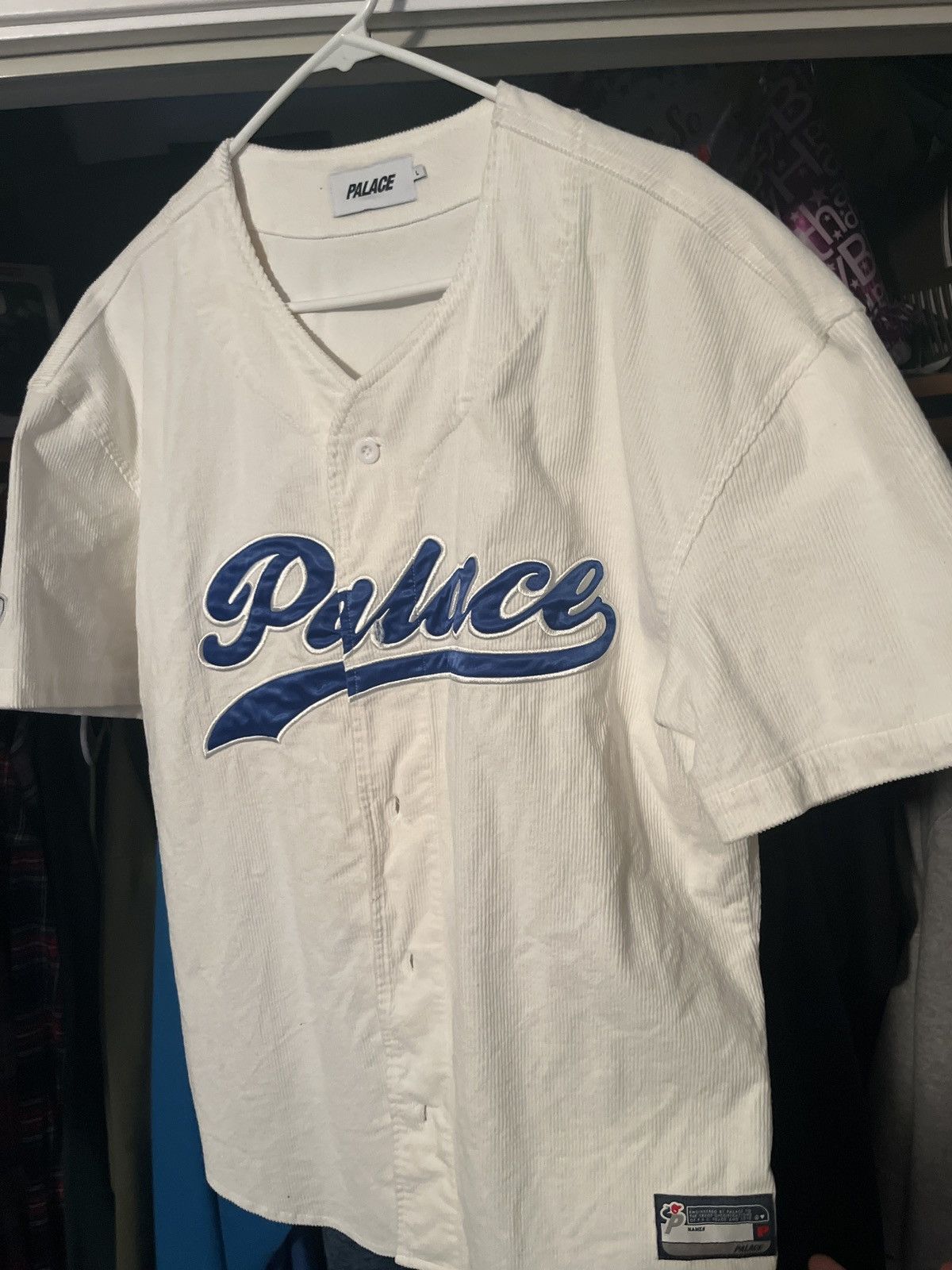 Palace Cord Baseball Jersey Navy