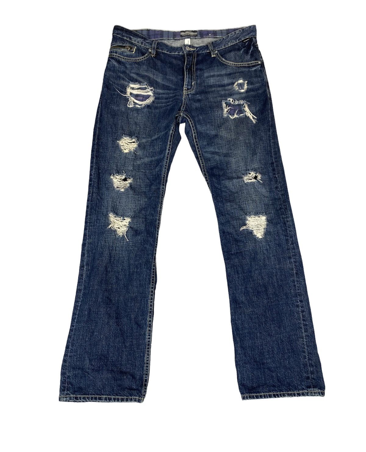 Montage Montage Distressed Denim Jeans. S0217 Size US 36 / EU 52 - 1 Thumbnail