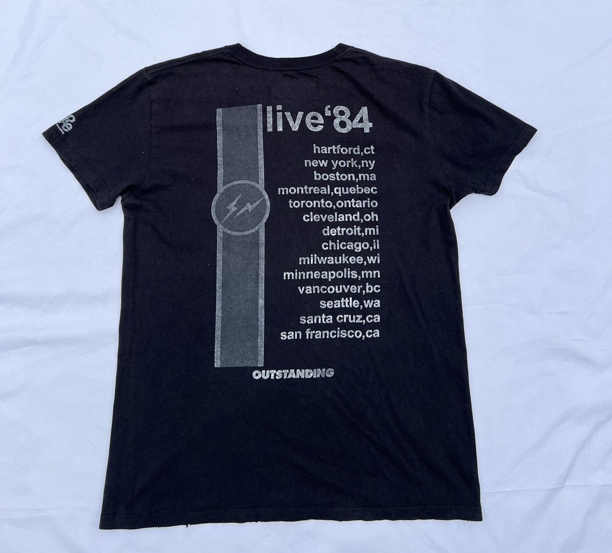 Fragment Design × PEEL&LIFT Peel & Lift X Fragment Design Distress Black Tour t shirt Size US S / EU 44-46 / 1 - 3 Thumbnail