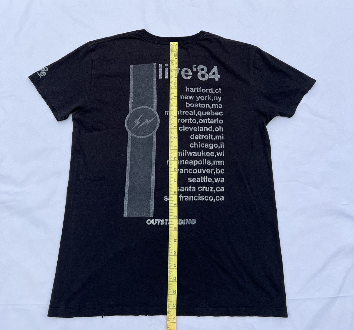 Fragment Design × PEEL&LIFT Peel & Lift X Fragment Design Distress Black Tour t shirt Size US S / EU 44-46 / 1 - 4 Thumbnail
