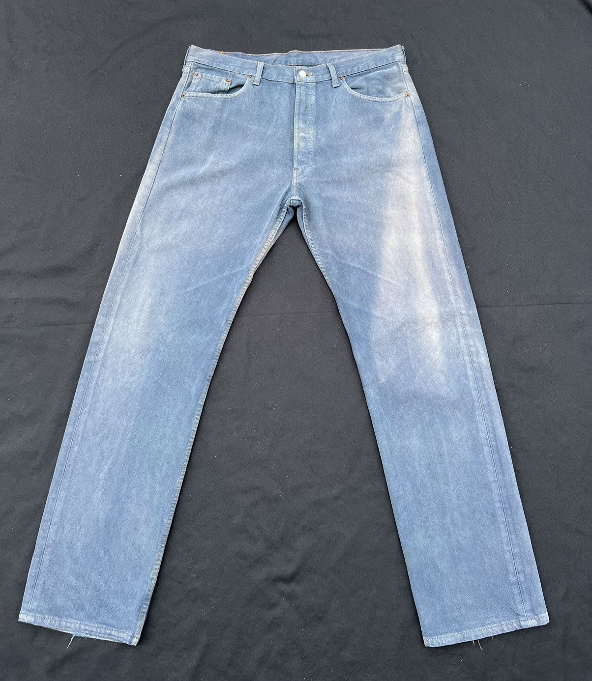 Levi's Vintage 1998 Levi’s 501 Made in Usa Sun Faded Denim Jeans Size US 37 - 1 Thumbnail