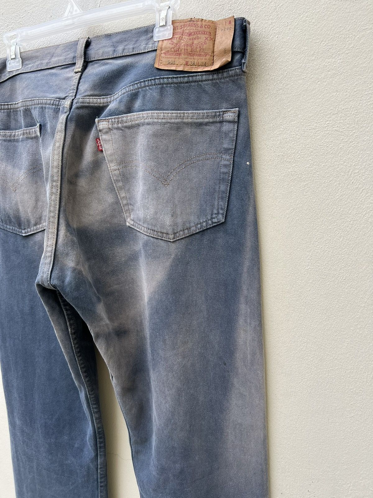 Levi's Vintage 1998 Levi’s 501 Made in Usa Sun Faded Denim Jeans Size US 37 - 18 Thumbnail