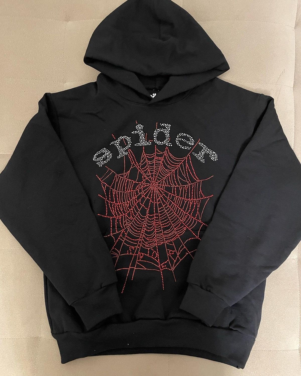 Young Thug Spider Worldwide Black Red King Sp5der Hoodie Rhinestone ...