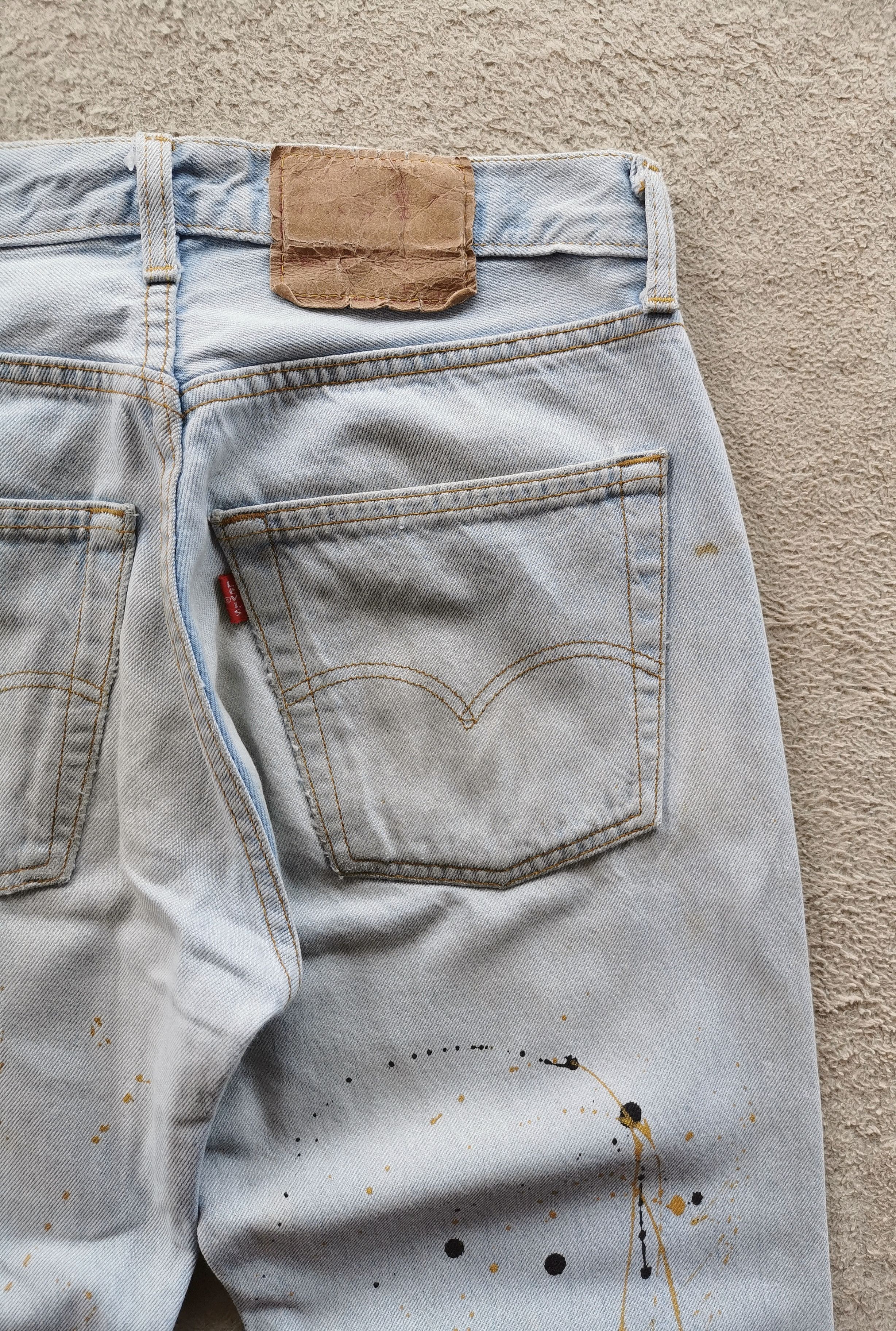 Levi's 1990 Vintage Levis 501 Paint Splash Jeans Size US 30 / EU 46 - 5 Thumbnail