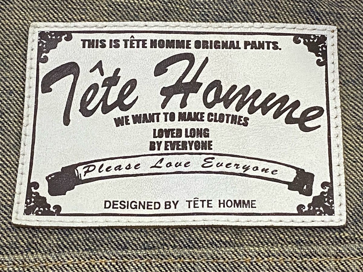 Issey Miyake × Tete Homme Tete Homme Distressed Denim Jacket Size US S / EU 44-46 / 1 - 9 Thumbnail