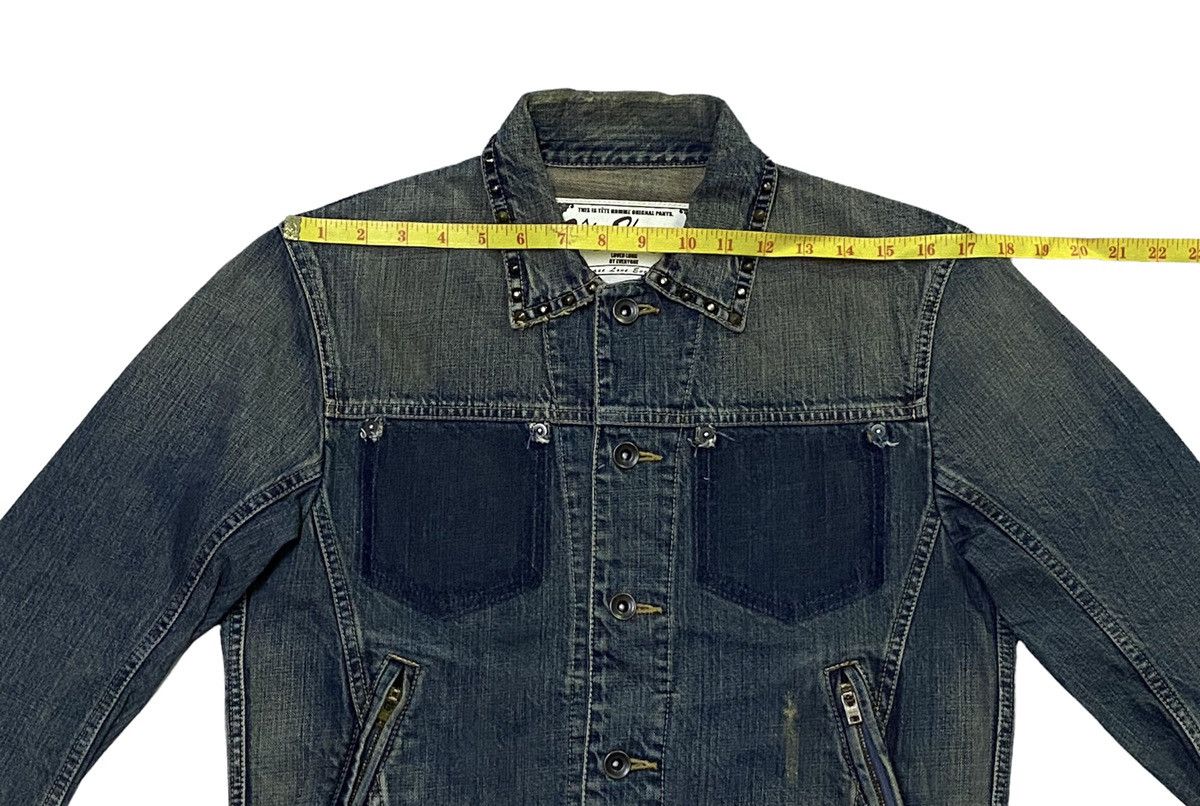 Issey Miyake × Tete Homme Tete Homme Distressed Denim Jacket Size US S / EU 44-46 / 1 - 6 Thumbnail