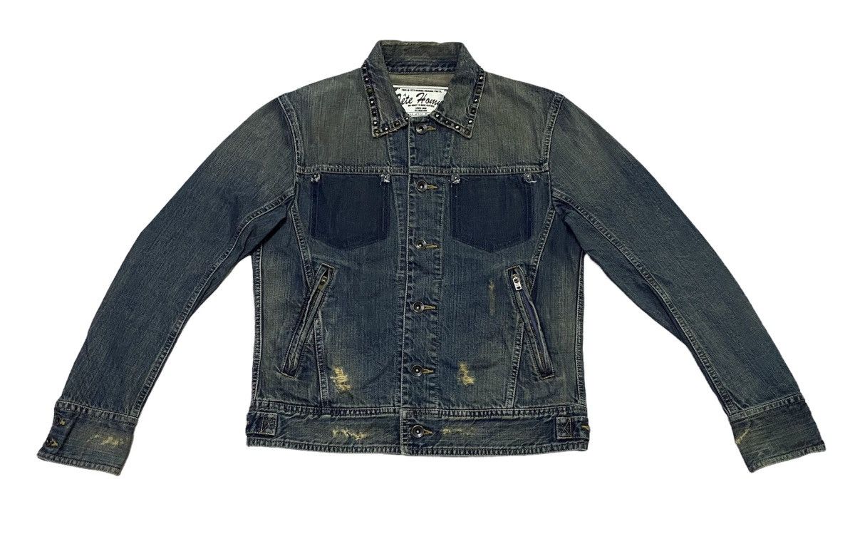 Issey Miyake × Tete Homme Tete Homme Distressed Denim Jacket Size US S / EU 44-46 / 1 - 2 Thumbnail