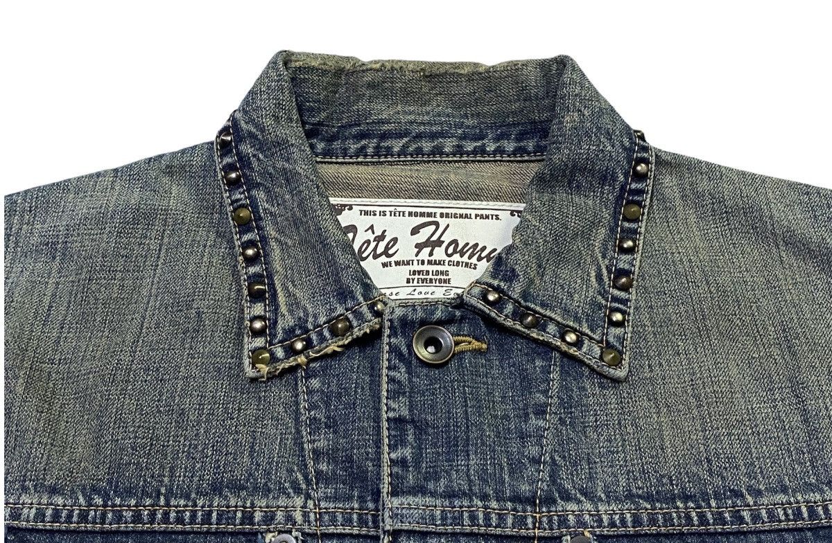 Issey Miyake × Tete Homme Tete Homme Distressed Denim Jacket Size US S / EU 44-46 / 1 - 20 Thumbnail