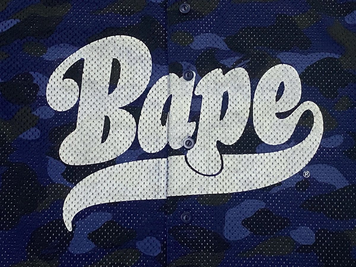 Bape A Bathing Ape Camo Mesh Button Ups Jersey Size US L / EU 52-54 / 3 - 7 Thumbnail