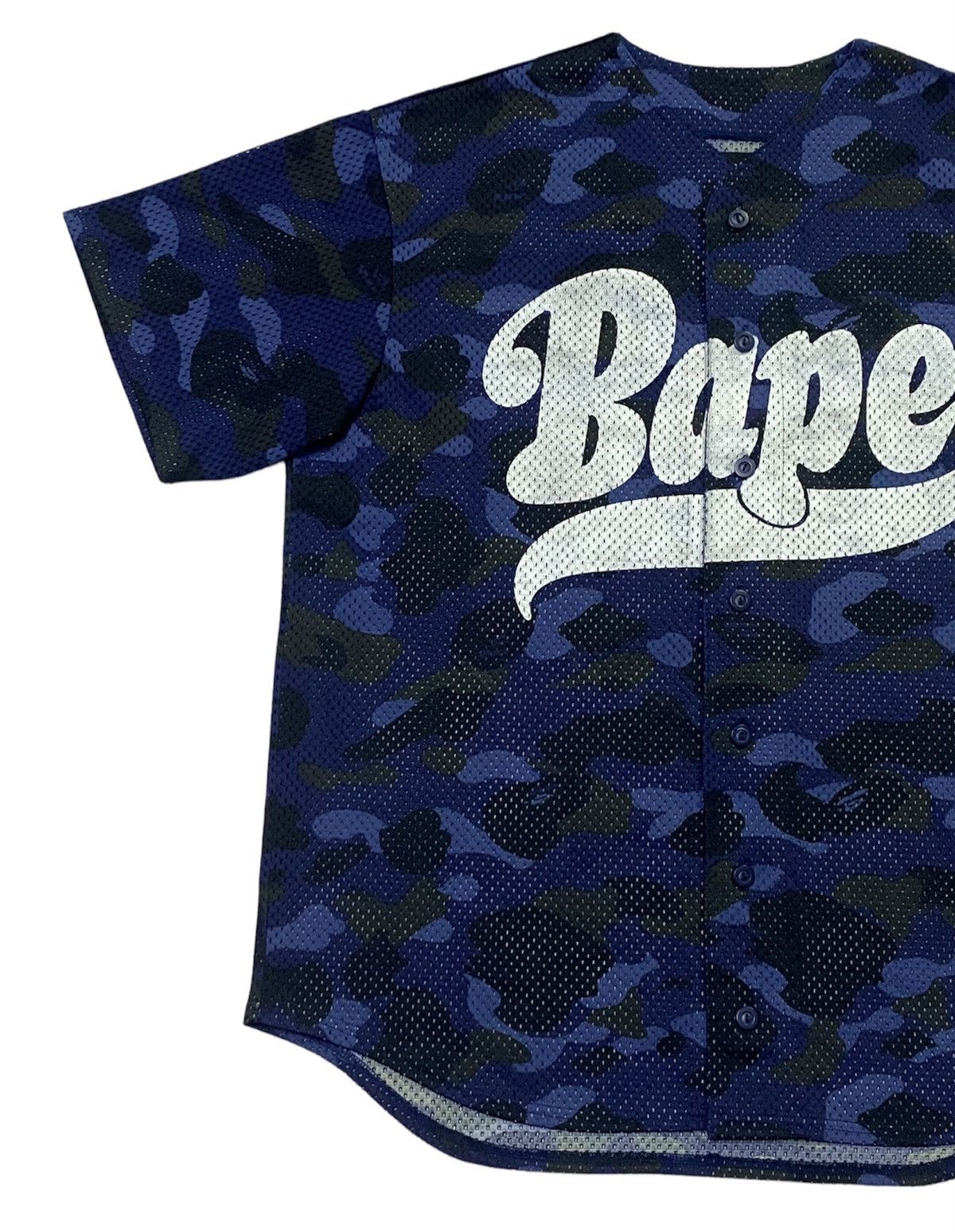 Bape A Bathing Ape Camo Mesh Button Ups Jersey Size US L / EU 52-54 / 3 - 4 Thumbnail
