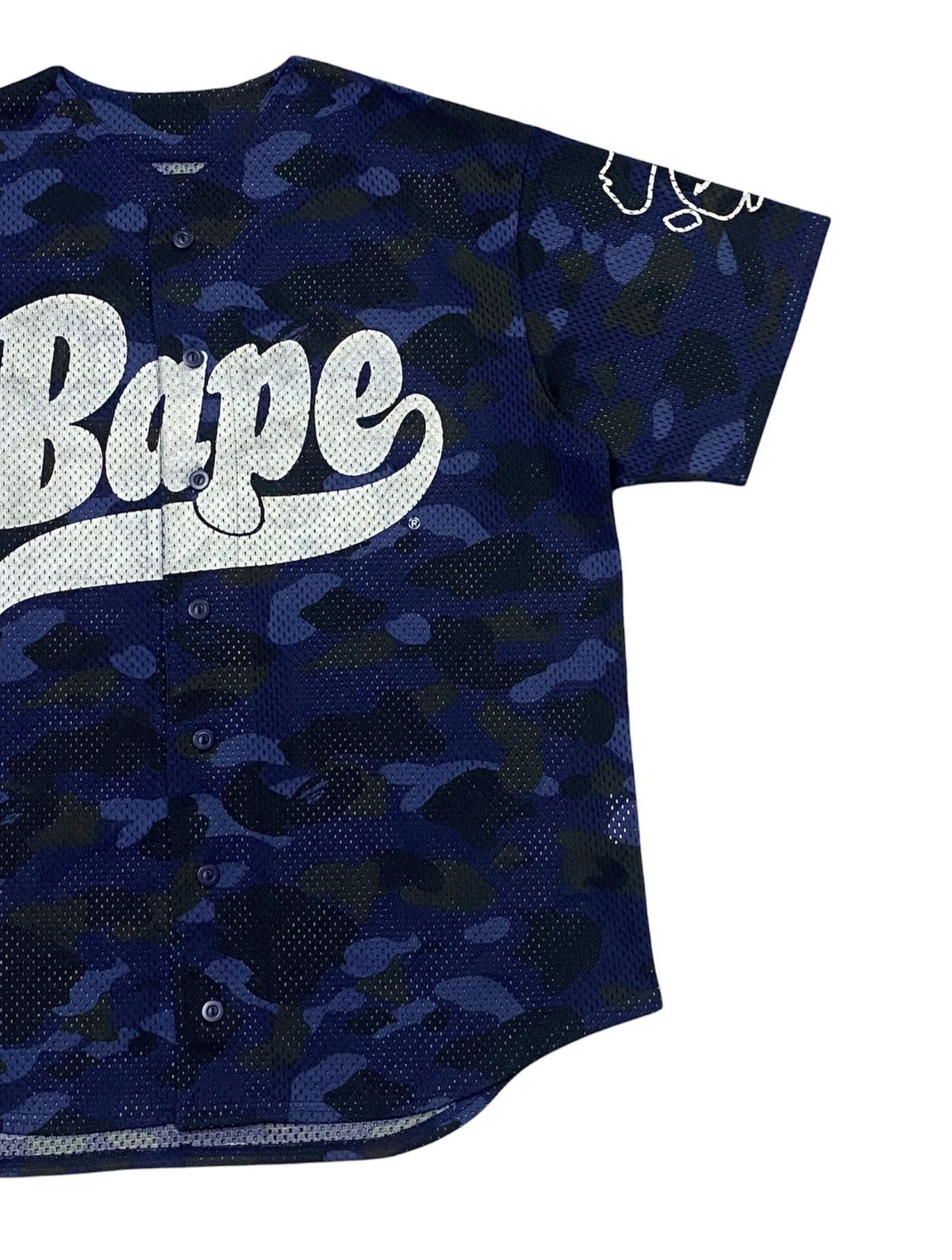 Bape A Bathing Ape Camo Mesh Button Ups Jersey Size US L / EU 52-54 / 3 - 5 Thumbnail