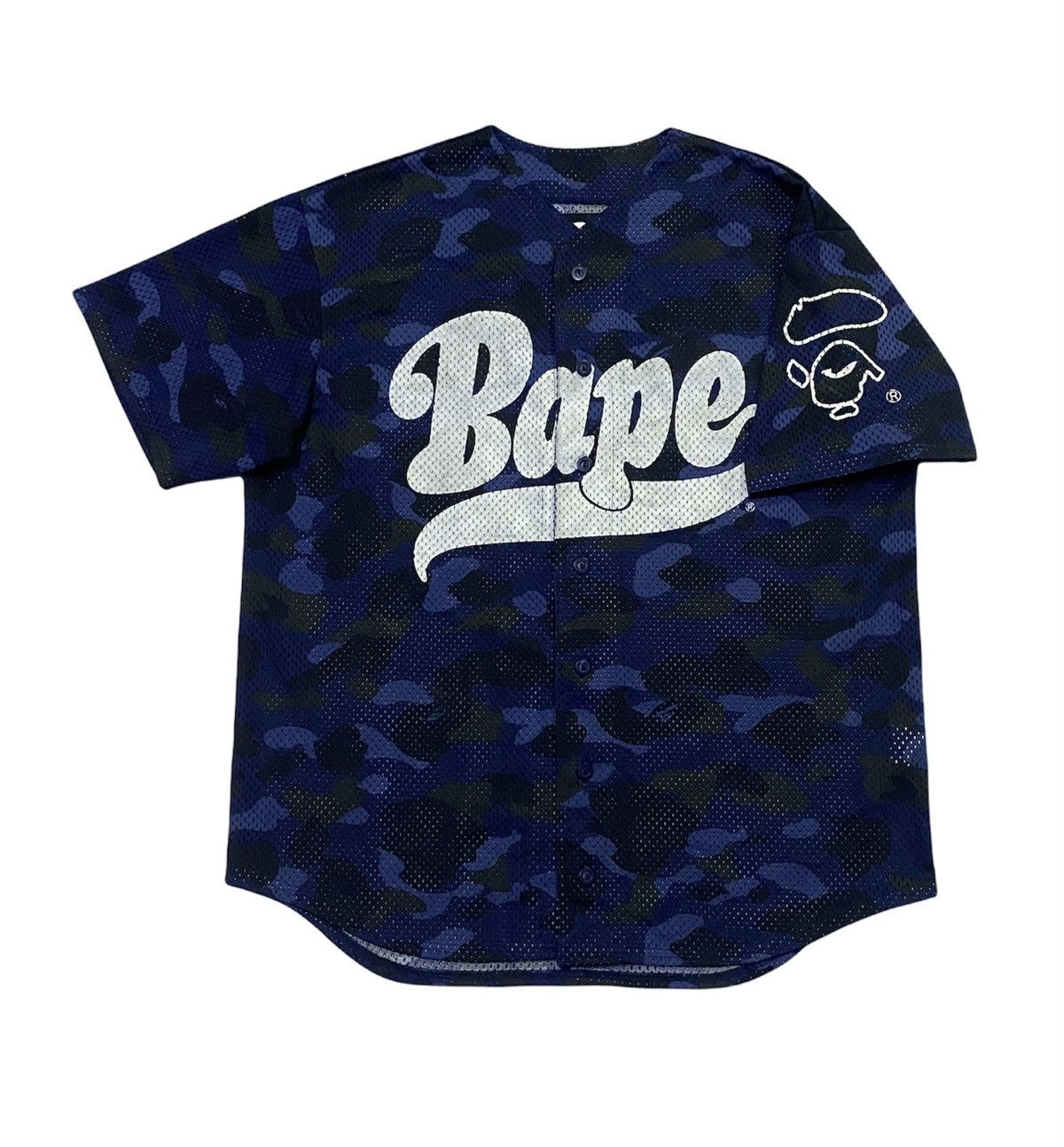 Bape A Bathing Ape Camo Mesh Button Ups Jersey Size US L / EU 52-54 / 3 - 3 Thumbnail