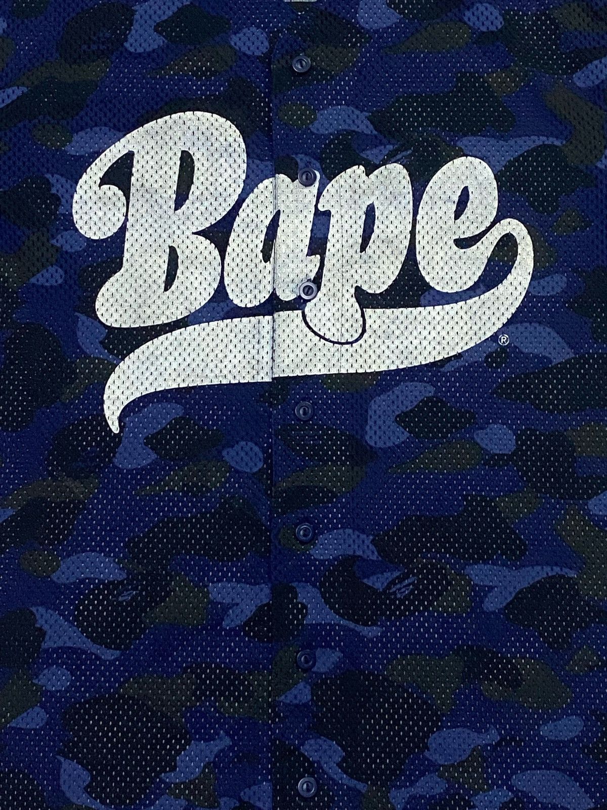 Bape A Bathing Ape Camo Mesh Button Ups Jersey Size US L / EU 52-54 / 3 - 6 Thumbnail