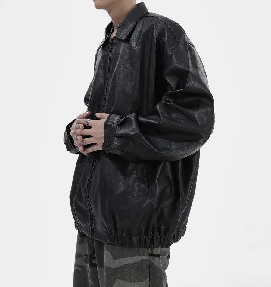 Vintage leather black jacket