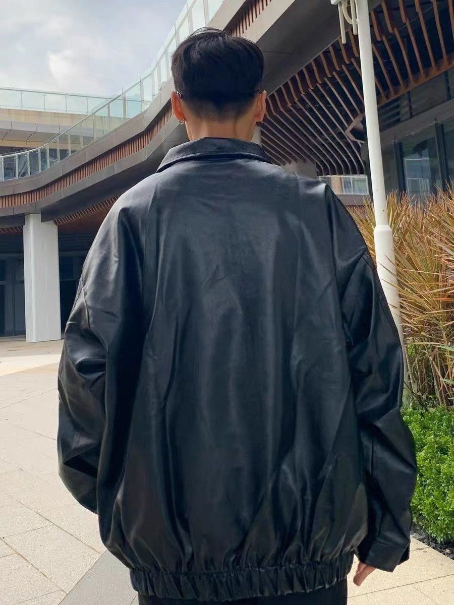 Vintage leather black jacket