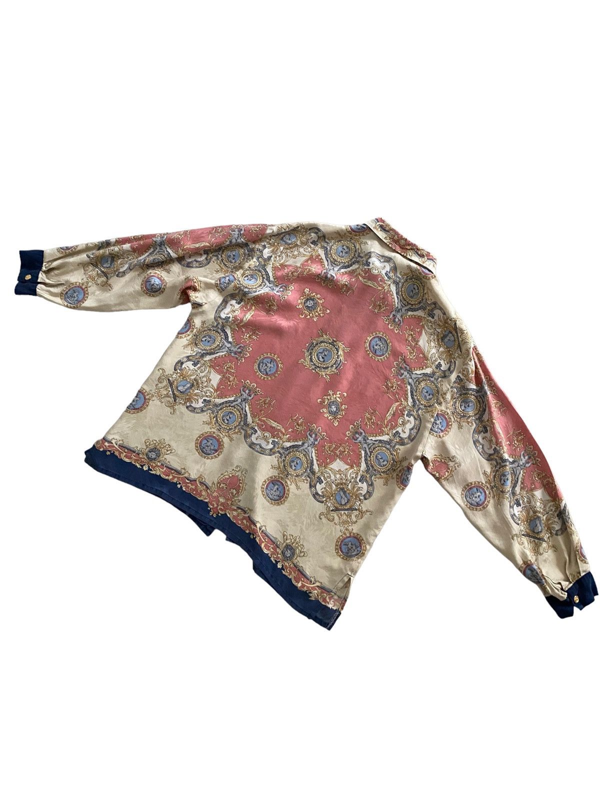 Designer × Japanese Brand × Vintage Vintage 🇯🇵 silk viridian Button shirt hermes design Size M / US 6-8 / IT 42-44 - 5 Thumbnail