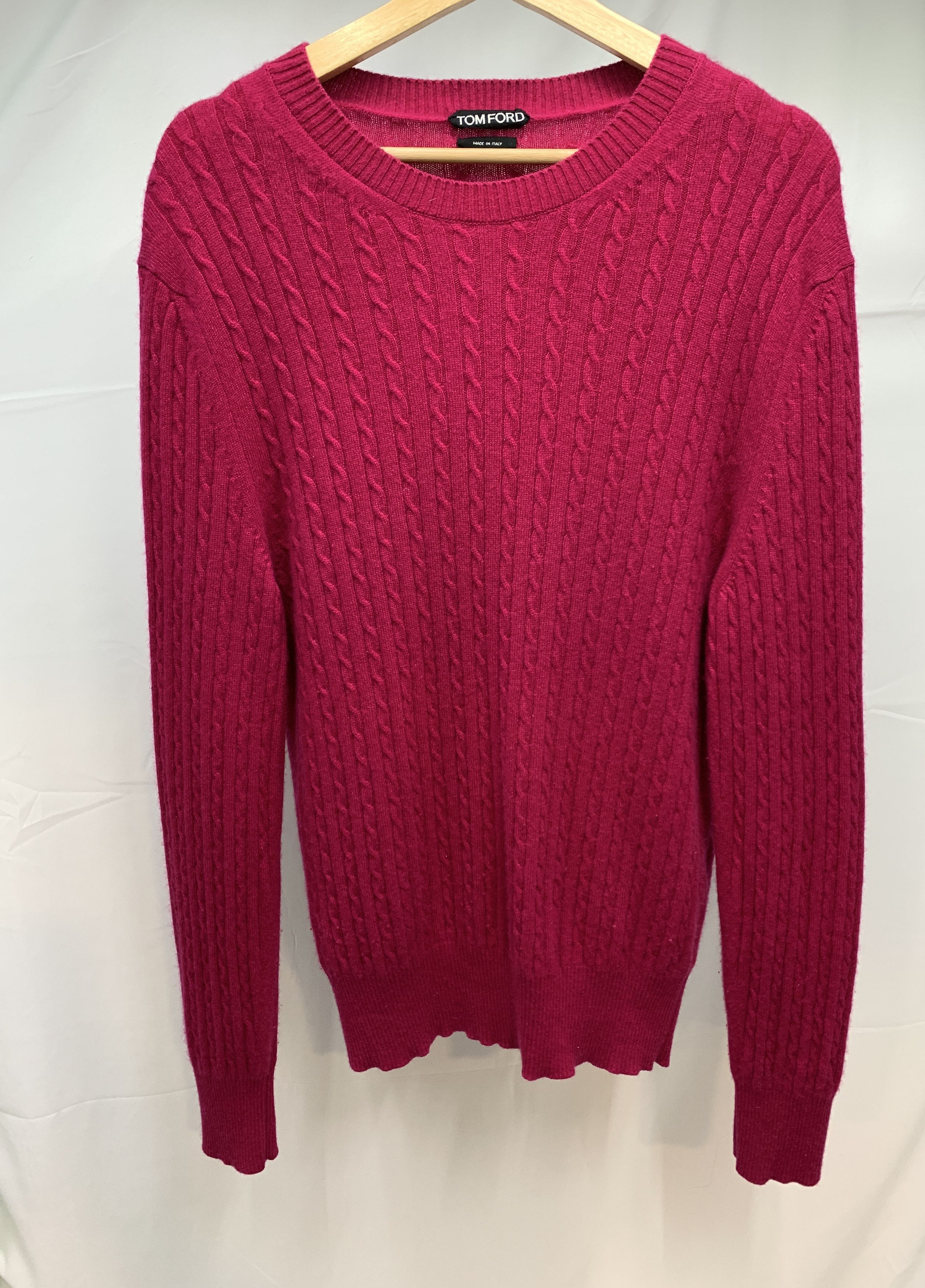 Tom Ford TOM FORD 100% Cashmere Cable Ribbed Pullover Sweater Size US M / EU 48-50 / 2 - 2 Thumbnail