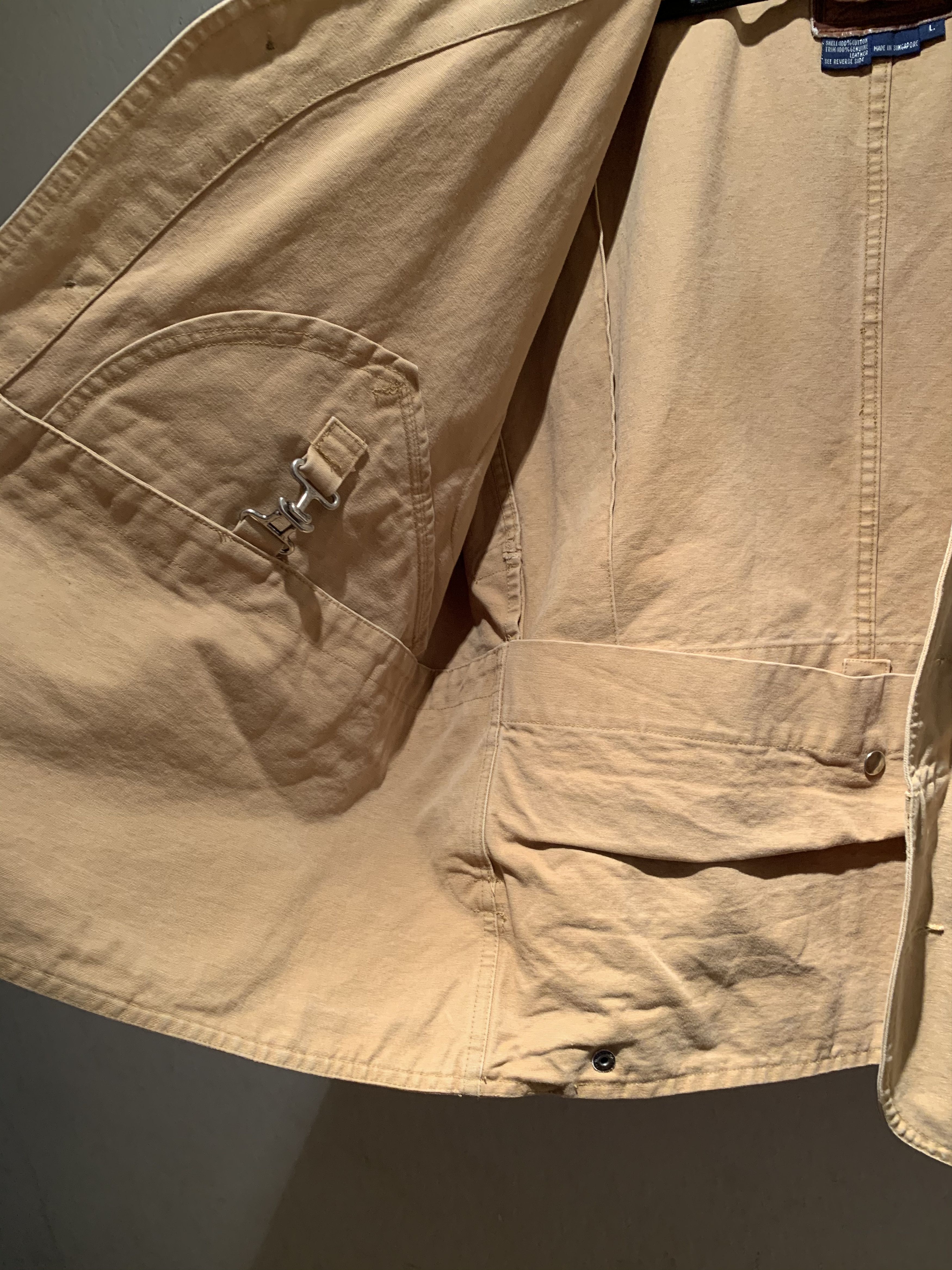 Polo Ralph Lauren × Ralph Lauren × Vintage *RARE* Vintage Polo Ralph Lauren Leather Trim Safari Vest L Size US L / EU 52-54 / 3 - 7 Thumbnail