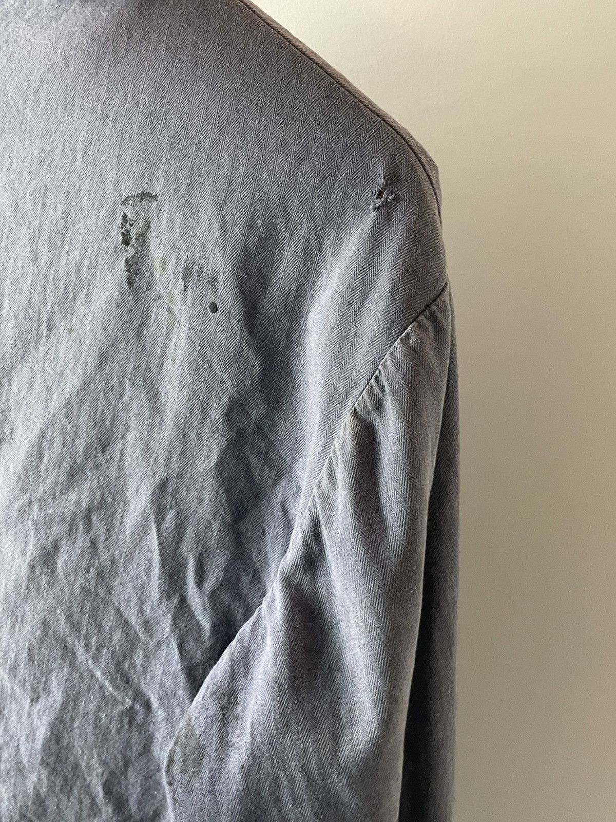 Vintage 1960’s Aged Herringbone Twill French Work Jacket Size US L / EU 52-54 / 3 - 8 Thumbnail