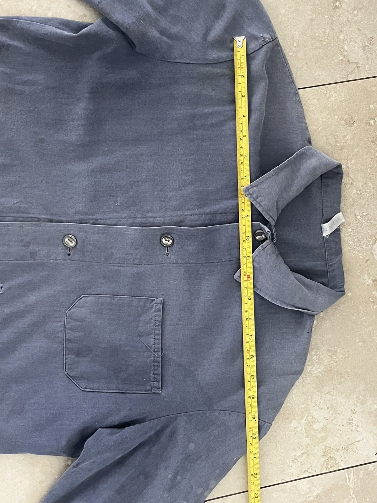 Vintage 1960’s Aged Herringbone Twill French Work Jacket Size US L / EU 52-54 / 3 - 14 Thumbnail