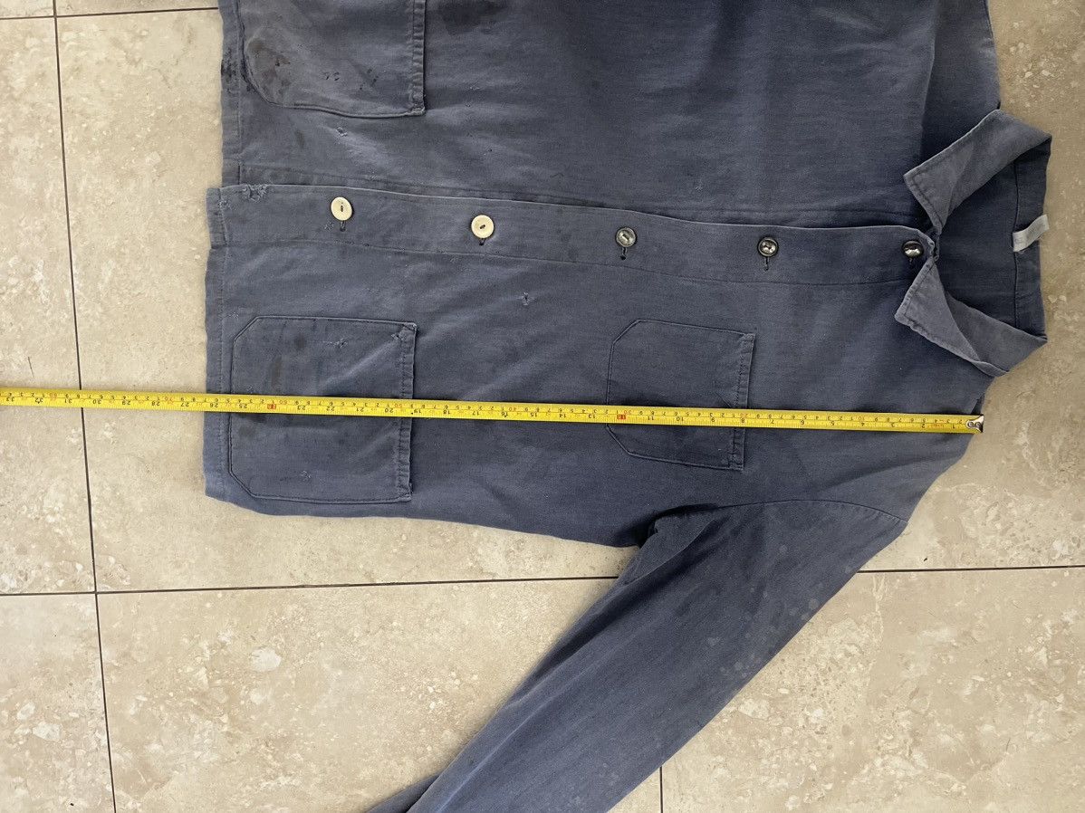 Vintage 1960’s Aged Herringbone Twill French Work Jacket Size US L / EU 52-54 / 3 - 17 Thumbnail