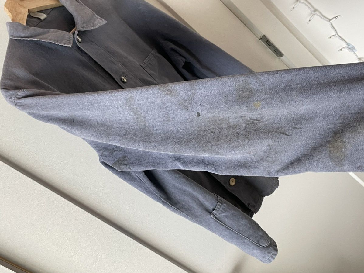 Vintage 1960’s Aged Herringbone Twill French Work Jacket Size US L / EU 52-54 / 3 - 7 Thumbnail