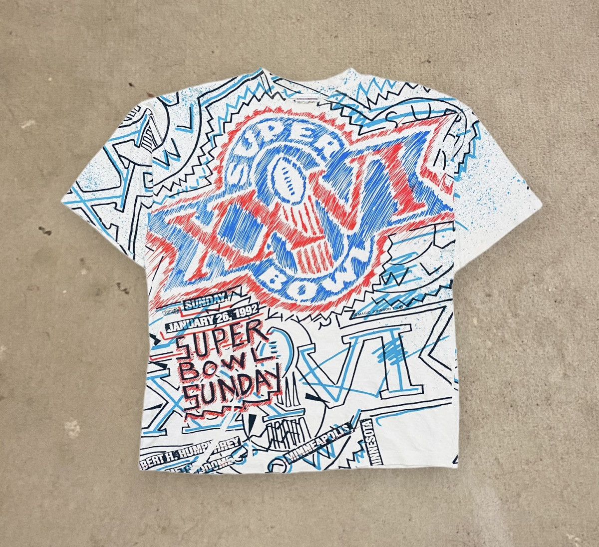 Vintage 1992 SuperBowl XXVI AOP All Over Print Shirt
