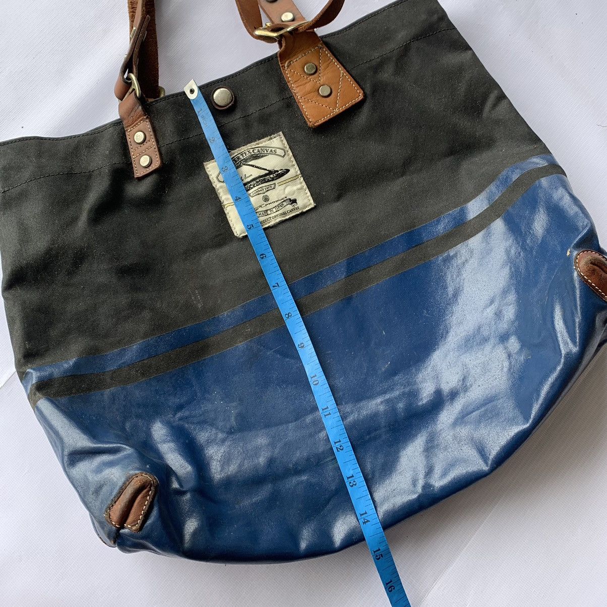 MasterPiece 🔥RARE🔥Masterpiece MSPC Japan Leather mix canvas Tote bag Size ONE SIZE - 15 Thumbnail