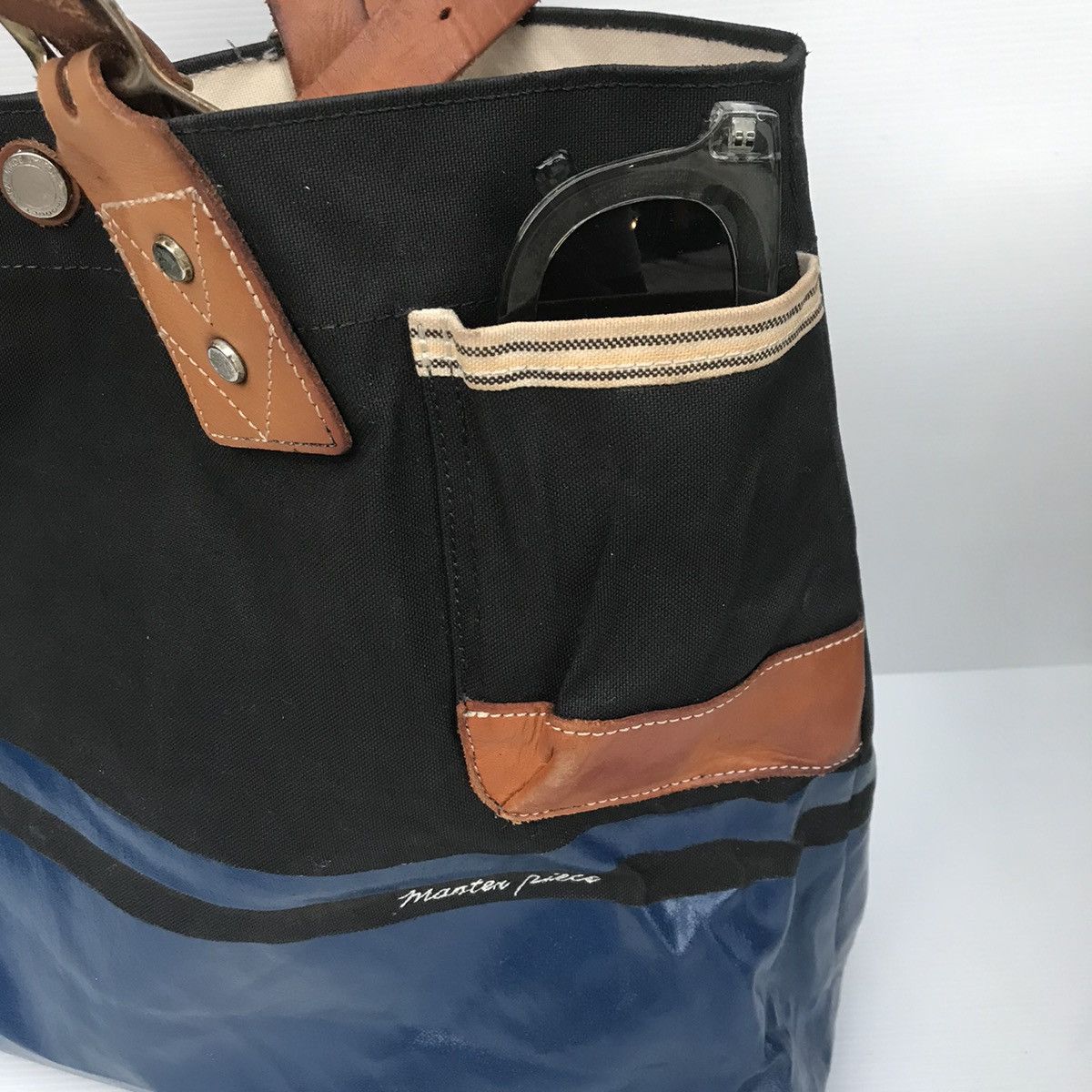 MasterPiece 🔥RARE🔥Masterpiece MSPC Japan Leather mix canvas Tote bag Size ONE SIZE - 6 Thumbnail