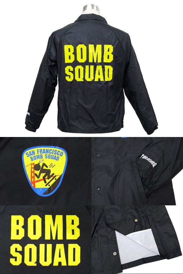 THRASHER サンフランシスコ ボムスクワッド コーチジャケット Thrasher Thrasher Bomb Squad Coach Jacket | Grailed